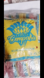Karet gelang merah kecil 100gr merk CEMPAKA