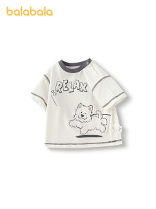 balabala Baby Inner Wear Infant T-Shirt Boy Short Sleeve Girl Top 2025 New Summer Loose Fashion