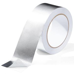 Aluminum Foil Tape Fiberglass Heat Resistant Tape Silver Self-Adhesive Heat Shield ReflectiveTape for Hose and Auto Use