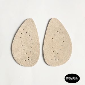 Ultra-thin กันลื่น รองเท้าส้นสูงดูดซับเหงื่อ Insoles ปรับแต่ง Self-adhesive Pigskin Forefoot Pads หัวสแควร์