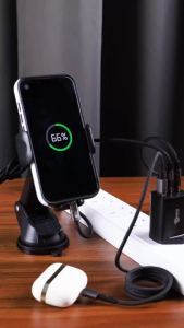 Dmes DA7 65W GaN Fast Charger USB C USB A Triple Port PD QC Compact Adapter Smart Power Distribution for Laptop Phone