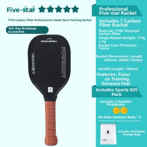 POWKIDDY | Professional Competition Carbon Fiber Pickleball Paddle