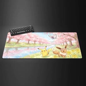 Bandai | Pokemon Cartoon Gaming Desk Mat Large Rubber Keyboard Mousepad 2MM Stitched Edge