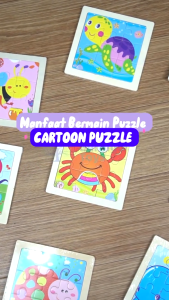 ZAN TOYS Cartoon Puzzle Isi 9 / Mainan Edukasi Puzle / mainan anak puzle isi 9 keping / puzzle animal/ puzzle seri hewan