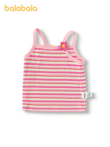 balabala Girls Vest Striped Base Layer Outerwear Toddler Summer