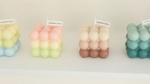Lilin Kubus Candle Korea INS Cube Bubble Rubik Candle Soy Wax Candles Decoration DIY Photo Props
