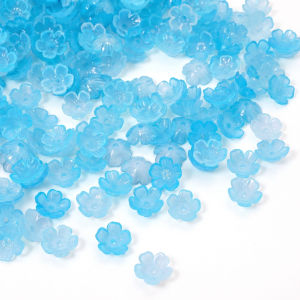 75pcs 10mm Mixed Color Acrylic Flower Beads for DIY Womens Earrings Bag Charm Pendants Beading Jewelry Making Materials