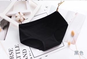 Pure Cotton Triangle Panties mid Low Waist Underwear for Girls Seamless Solid Color Simple Design Comfortable Briefs