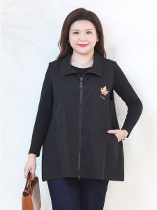 plus Size Womens Pure Cotton Print Jacket Long Casual Vest Spring Fashion Outerwear  Shape Pear Shape Rectangular Shape