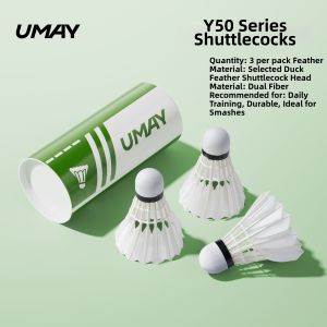 Umay | Durable Wind-resistant Goose Feather Badminton 12 pcs