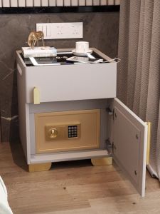 VBELL โต๊ะข้างเตียง หนึ่งห้อง บ้านใหม่ ตู้เซฟอัจฉริยะ ตู้ข้างเตียง หนึ่งห้องนอน ป้องกันการโจรกรรม