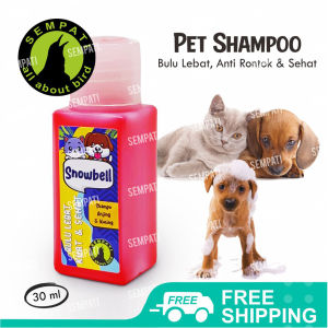 SEMPATI Shampo Sampo Kucing Anjing Anti Kutu Bulu Sehat Shampoo Snowbell 30 Ml Obat Kutu Scabies Sampo Kucing Anjing Kelinci Sugar Glider Grooming Degreaser Anti Tick Flea Fungal Sampo Kitten Anabul