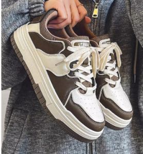 VFASION รองเท้าผู้ชายแฟชั่น รองเท้าผ้าใบพื้นรองเท้าหนา ระบายอากาศได้ดียิ่งขึ้น 2 สี, 39-44