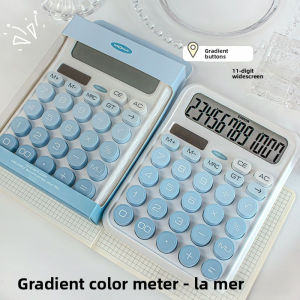 Novel and Aesthetically Pleasing Solar Calculator with Gradient Button Batteries Suitable for Home School and Office Supplies