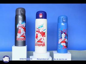 Bình giữ nhiệt Ultraman/Kitty 480ml chính hãng Milonbear Bình giữ nhiệt thép không gỉ SUS316 tiện dụng khi mang đi