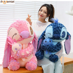 Stitch Cherry Blossom Series Plush Dolls Stuffed Hug Pillow Cartoon Anime Hug Little Golden Plush Toys Childrens Birthday Gifts