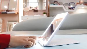 ✯BISA COD✯ Mirror Touch Screen Led Cermin Lampu LED Rechargeable Tombol Touch Screen Mirror LED Charge USB