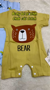 Bộ body bé sơ sinh body bé trai bé gái sơ sinh chất cotton mềm mại bộ đồ liền thân cho bé 0-10kg sét body đùi bé trai