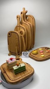 Thớt gỗ Sồi nhập khẩu Mỹ (OAK) có rãnh bao quanh tiện dụng - hàng Xuất Khẩu Châu Âu - khay bánh mì/trái cây/ bít tết/ pizza/ phụ kiện chụp ảnh bày món ăn trong nhà hàng - Sang trọng trên bàn ăn (CTH552) HAHANCO