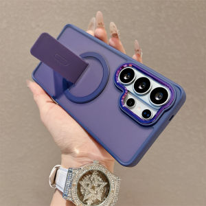 For Magsafe Magnetic Folding Stand Holder Case For Samsung Galaxy S26 S25Edge S24FE S23 Ultra Plus A36 A17 A26 A55 A56 A57 Cover
