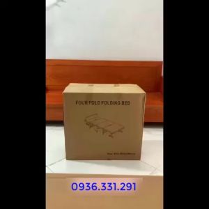 Giường gấp văn phòng gấp gọn giường sofa xếp ngủ trưa khung thép gấp 4 có bánh xe di chuyển thuận tiện