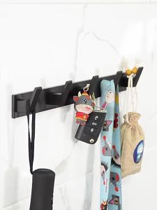 Anbolt Gantungan Baju Dinding 6 Kait Aluminium alloy Kait Dinding Kamar Mandi Kait Baju Pintu Kait Multifunction Rak Handuk Hook Rak Dapur