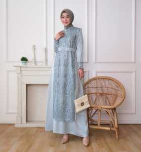 COD-BAJU MUSLIMAH TERBARU-GAMIS PESTA MEWAH-GAMIS PAYET MUTIARA BAHAN TILLE BROKAT PREMIUM