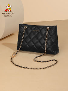 กระเป๋าสะพายข้างหนังวัวขนาดใหญ่สำหรับผู้หญิง กระเป๋าสะพายข้างแบบสะพายข้างแบบลำลองที่ทนทานพร้อมโซ่ไนลอนสำหรับใส่โทรศัพท์มือถือ