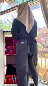 Lemari Hijab Sudut T.120 cm - Lemari Kerudung Coklat Muda Isi 5 Gantungan