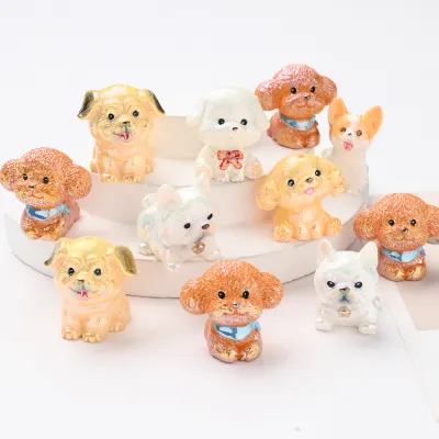 5Pcs Various Dog Shape Resin Beads Loose Space Beads For DIY Handmade Beaded Pen Keychain Bracelet Necklace Craft Making