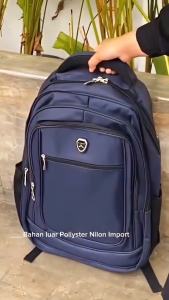 Tas Ransel Pria Polo Power P-14005 Tas USB Backpack Laptop Original Import - Bonus USB + Raincover