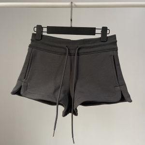 American Style Spicy Girl Retro Low Waist Drawstring Wide Leg Short Pants Women Summer Street Casual Slimming Cotton Trousers