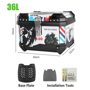 Motorcycle Top Box For Trunk 36L/45L Luggage Storage Box Large Capacity Tail Box Oversize