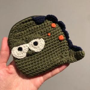 Tiktok Same Style Lipstick Pack Cute Penguin Cartoon Handmade Knitting Coin Pocket Coin Purse Coin Bag