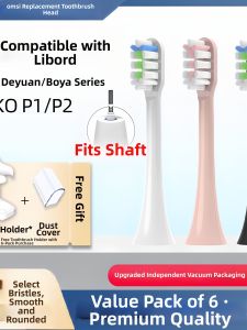 Soft Bristle Electric Toothbrush Head Replacement Compatible with Lebooo FC Yueran YAKO Dentist Recommended Oral Care