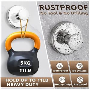 Shower Suction Cup Hook Ceramic Tile Glass No Drilling Hook Used for Heavy-Duty Bathroom Wall Hooks for Towels Robes Etc