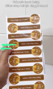 ISI 44 Pcs Sticker Idul Fitri Sticker Segel Lebaran Sticker Kue Kering Ramadhan Bahan Vinil Anti Air