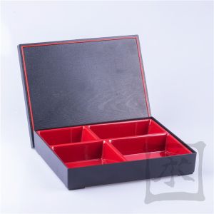 New High-Temperature Resistant Shanghai Yuhe Grain Brand Japanese Style Business Lunch Sushi Bento Box Medium Size Four Grids