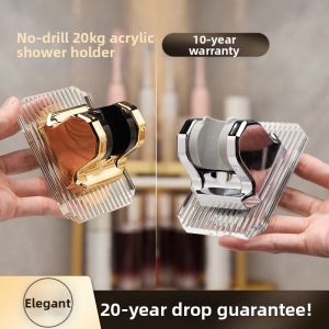 Acrylic Adjustable No-drilling Shower Head Bracket