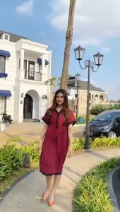 SIVALI baju daster busui dress korean style kekinian wanita 2024 bumil pendek crinkle terlaris