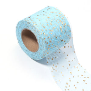 Ruộng Vải Lưới Voan Nhiều Màu Sắc 22 Thước 6cm In Dập Nổi Hình Sao Chất Liệu Polyester Mỏng Dùng Trang Trí Bó Hoa Quà Tặng Tiệc Cưới