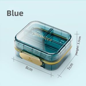 XIALANHUAXI | Daily Medication Reminder Portable Mini Sealed Pill Organizer Cutter