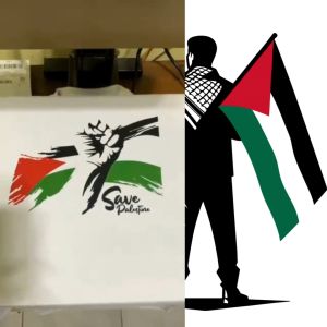 KAOS PALESTINE LENGAN PANJANG / BAJU PRIA / SAVE PALESTINE / FREE PALESTINE / SAVE GAZA 24s PUTIH