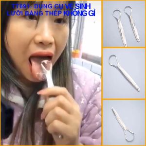 Dụng cụ vệ sinh lưỡi bằng  inox Sus 304 Dụng cụ cạo lưỡi dùng cho mọi lứa tuổi