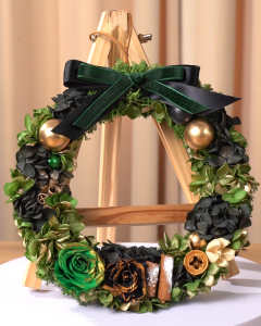 【Local Seller】Luxury Christmas Wreath Christmas Decor & Door Preserved Flower Wreath Holiday Vibes Gift