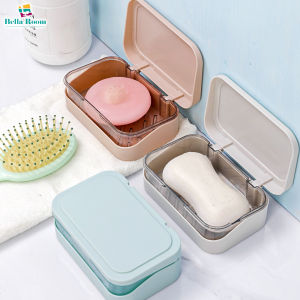 Đĩa đựng xà bông phòng tắm với nắp sáng tạo cống nhà Hộp xà phòng bằng nhựa rò rỉ bằng chứng chống tràn xà phòng chủ