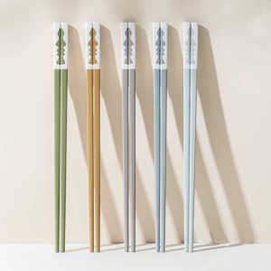 New High Aesthetic Alloy Chopsticks Family Dedicated Antibacterial Anti-Mold Slip-Resistant Individual Use Home Dining Utensils