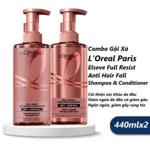 Combo Gội Xả LOreal Elseve Full Resist Ngăn Ngừa Giảm Gãy Rụng Tóc Chắc Khỏe Loreal Paris Elseve Full Resist Anti Hair Fall Shampoo n Conditioner