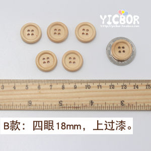 [กระดุม] กระดุมไม้ทรงกลมกระดุมไม้แท้ทรงกลมกระดุมสีไม้น่ารักแมทช์ลุคง่ายอุปกรณ์เสริมเสื้อผ้า