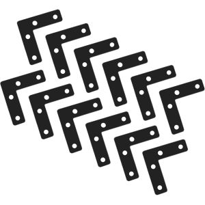 Bracket L-shaped Corner Code Furniture Repair Corner Code Black Connecting Fasteners for Table Chair Shelf